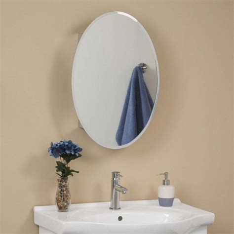 recessed oval mirrored medicine cabinet